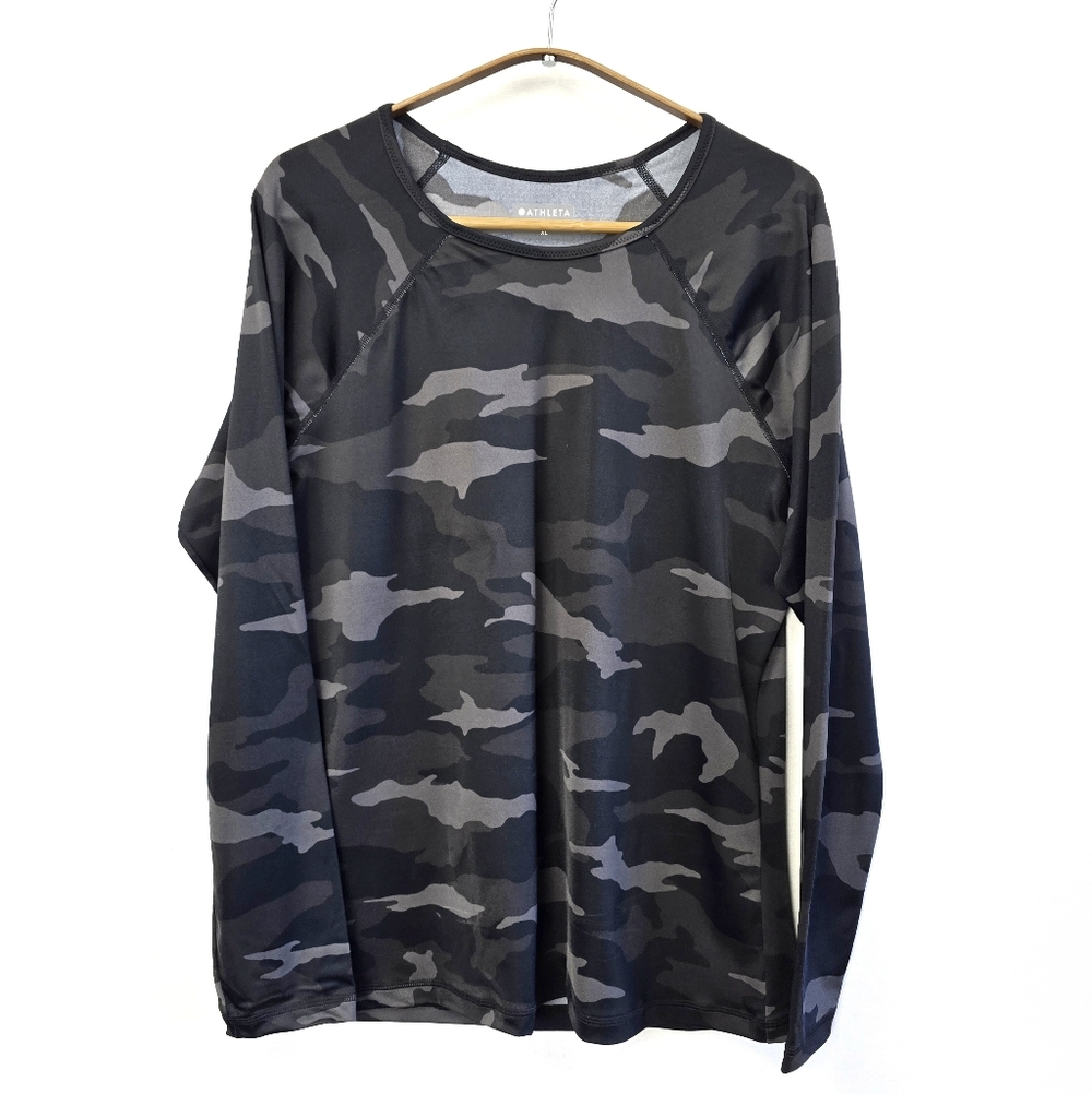 Athleta Camo Long Sleeve Top | Size XL - Picture 2 of 11